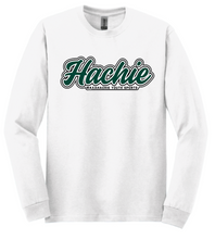 Load image into Gallery viewer, Hachie Script White Apparel (All Apparel Options) (Adult)
