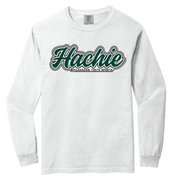 Load image into Gallery viewer, Hachie Script White Apparel (All Apparel Options) (Adult)
