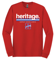 Load image into Gallery viewer, Midlothian Heritage High School Stripe Logo Apparel (Multiple Apparel Options)(Adult)
