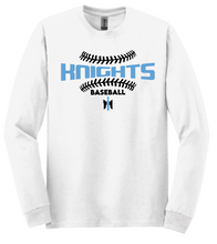 Load image into Gallery viewer, Knights Baseball Laces Apparel (All Apparel Options)ADULT
