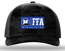 Load image into Gallery viewer, Midlothian FFA Logo Patch Camo Cap (Multiple Color Options)
