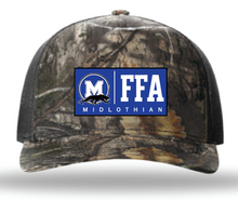 Load image into Gallery viewer, Midlothian FFA Logo Patch Camo Cap (Multiple Color Options)
