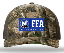 Load image into Gallery viewer, Midlothian FFA Logo Patch Camo Cap (Multiple Color Options)
