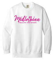 Load image into Gallery viewer, MHS Health Science Script Embroidered Sweatshirt (Multiple Color Options)
