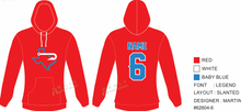 Load image into Gallery viewer, NTX Hooks Baseball Fully Sublimated Hoodie-Red
