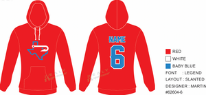 NTX Hooks Baseball Fully Sublimated Hoodie-Red